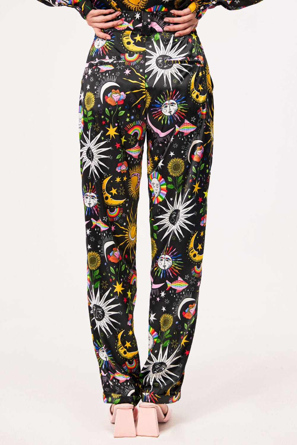 Pantalón Unisex / Estampado Madre Luna, Padre Sol Negro - imagen 1