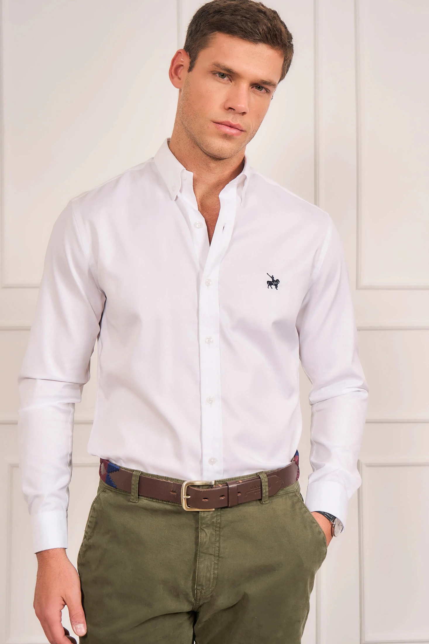 Camisa Oxford Hombre No Iron Blanca - imagen 1
