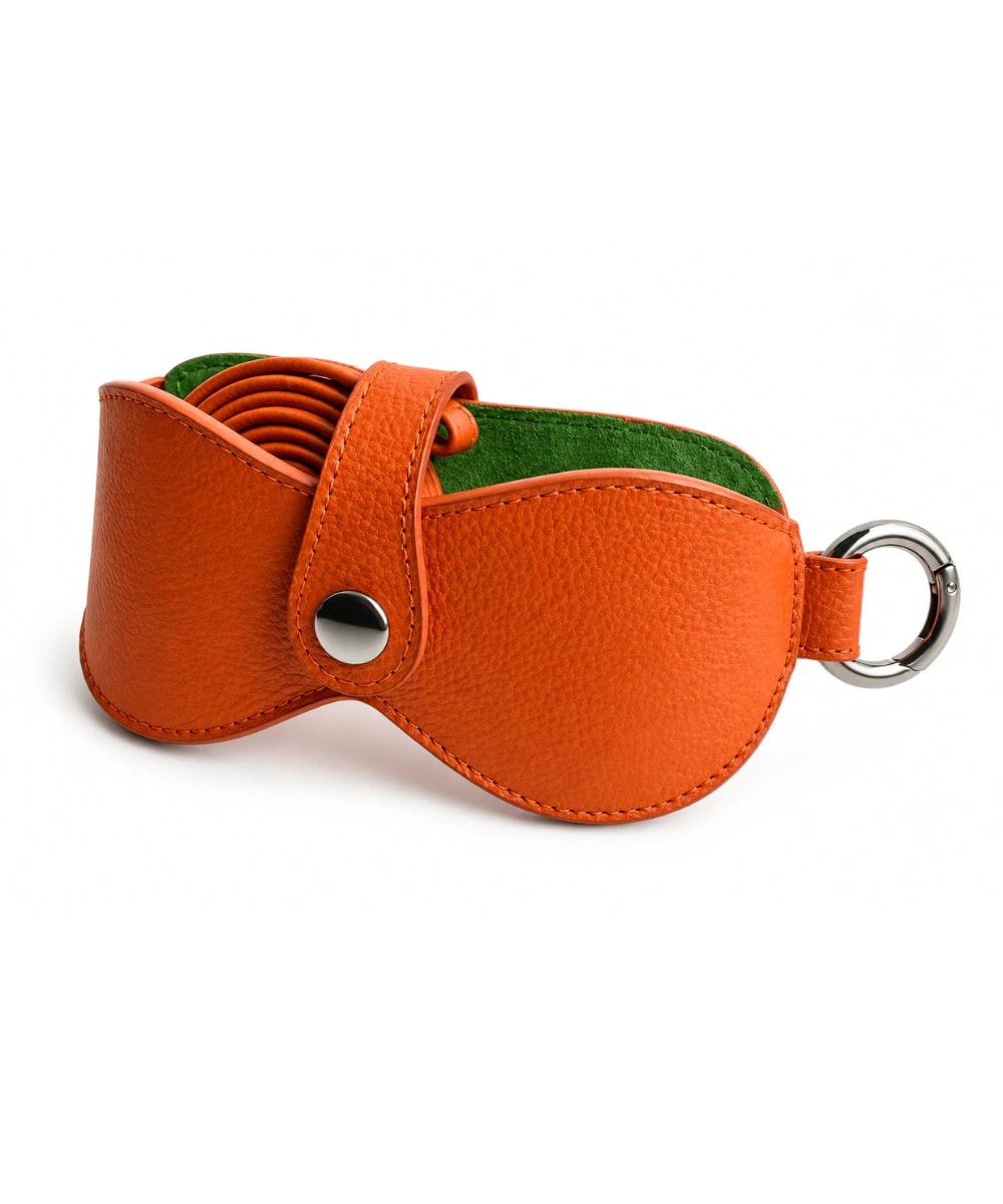 Estuche para Gafas Maxi Naranja en Cuero - imagen 1
