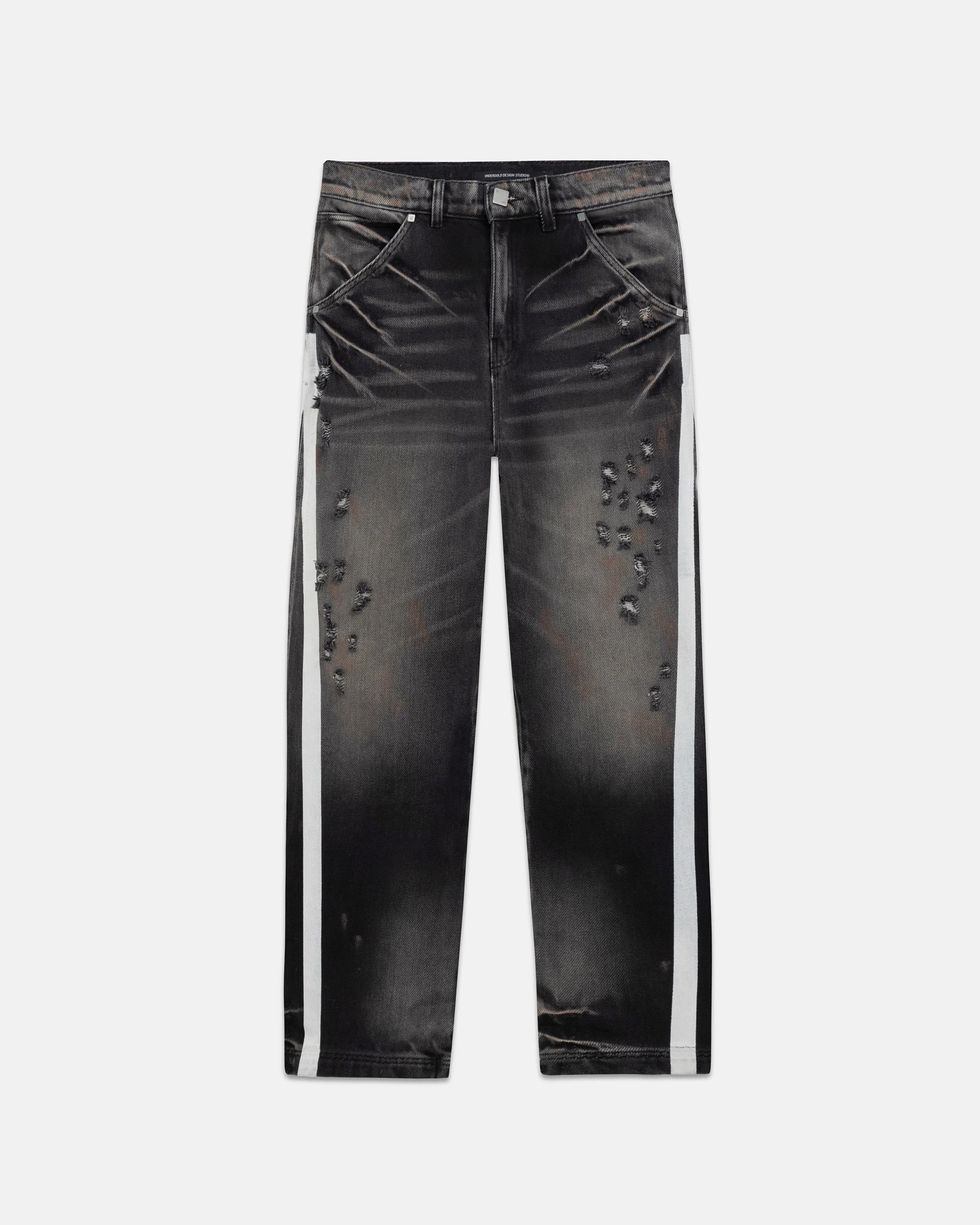 Holy State Stripe Wide Jeans Ash Black - imagen 1
