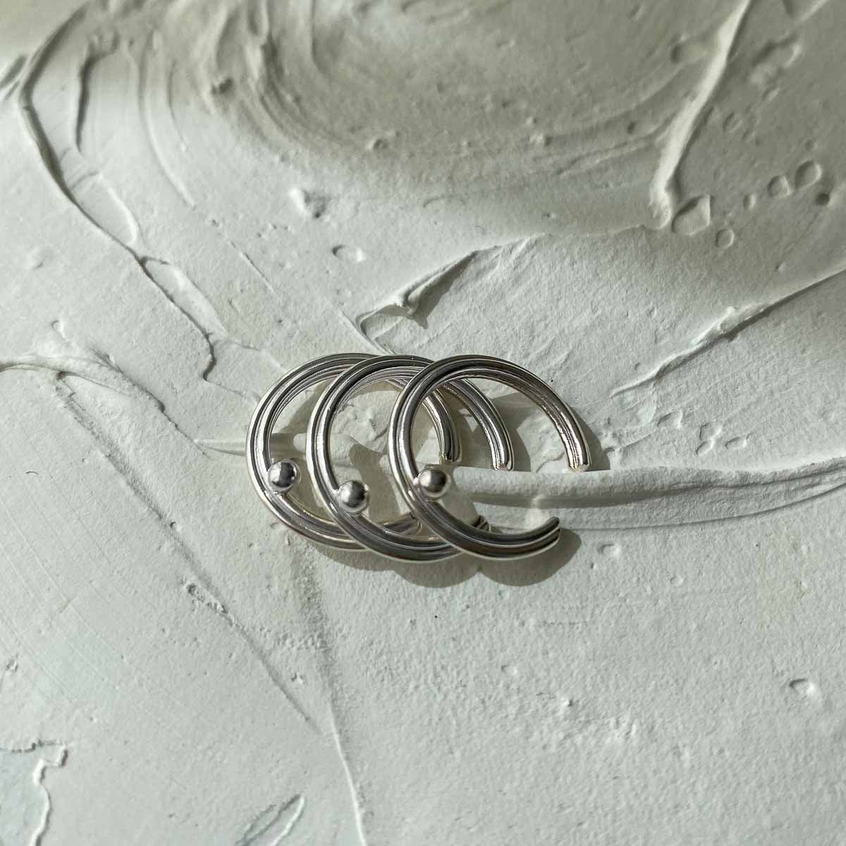 EAR CUFF LAMELL PLATA - imagen 1
