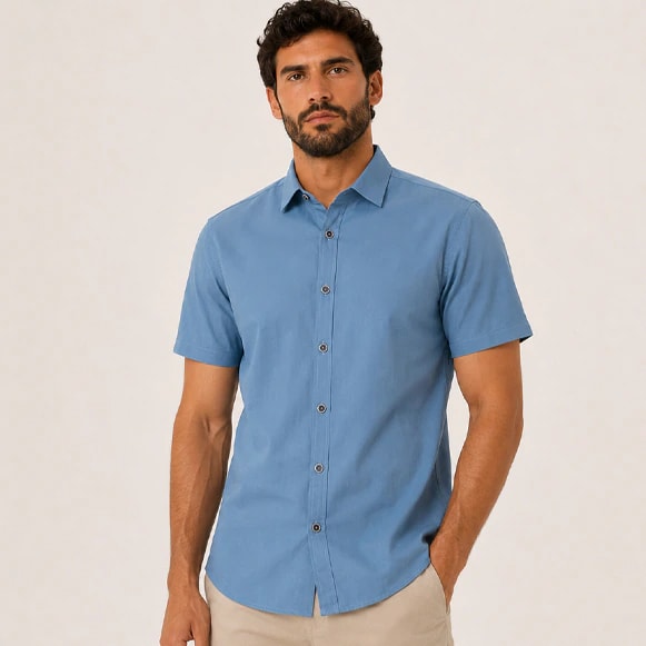 CAMISA MC 100% ALGODON HOMBRE - imagen 1