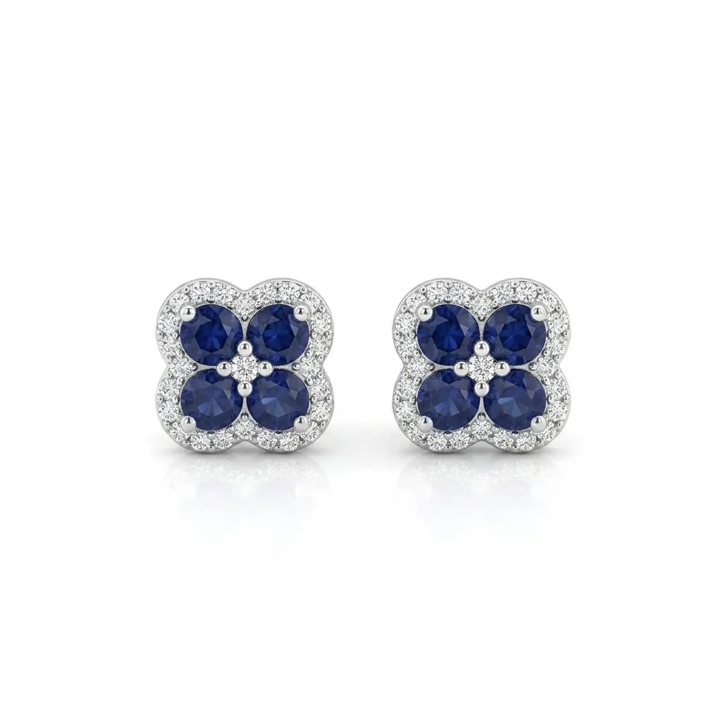 Verona Shapphire Studs - imagen 1