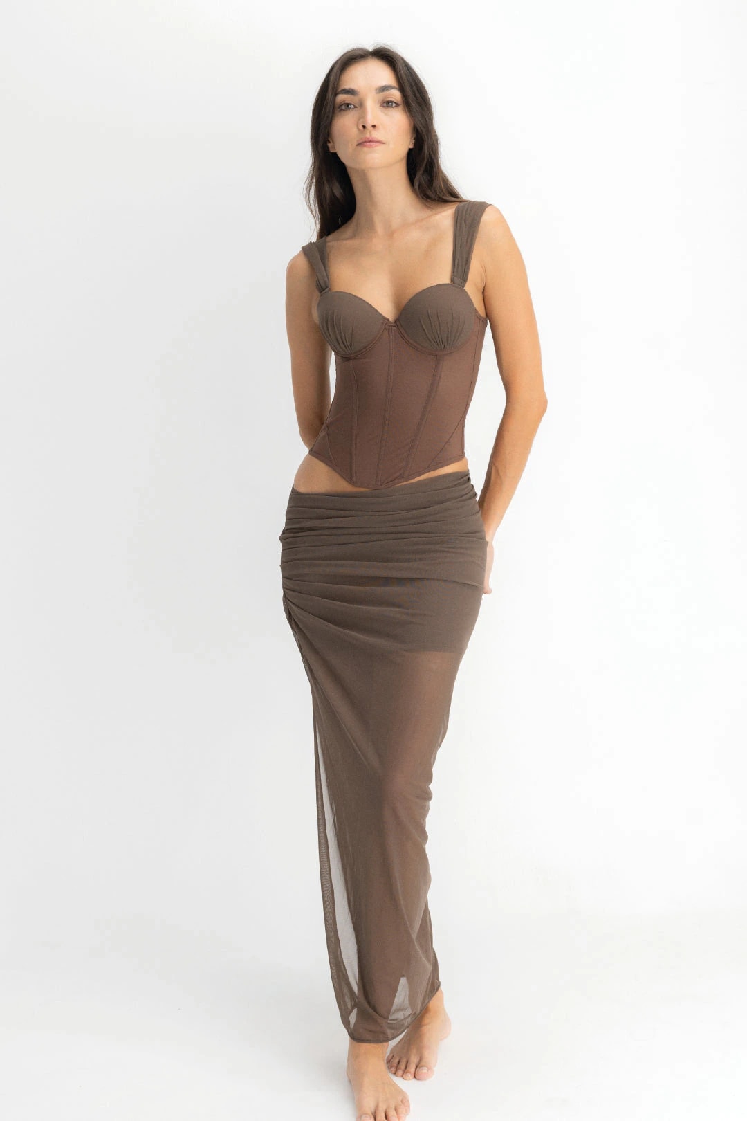 SET CORSE, FALDA & PANTY AISA ESPRESSO - imagen 1