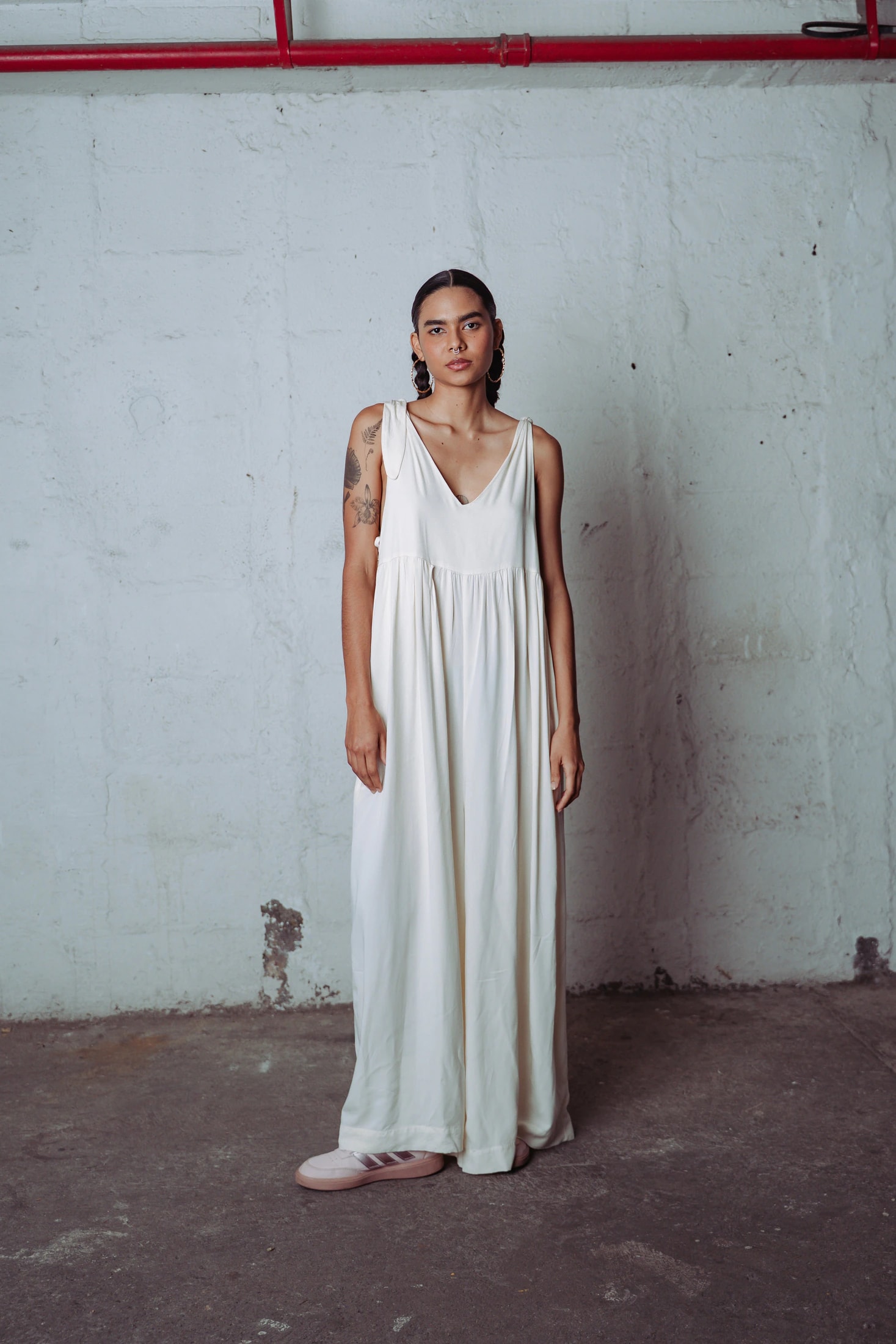 Jumpsuit Flowy Off White - imagen 1