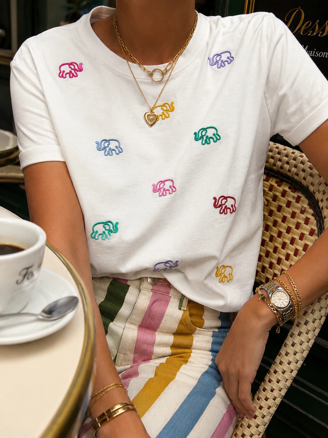 CAMISETA ELEFANTES MULTICOLOR - imagen 1