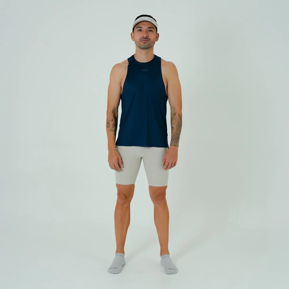 CAMISETA RUNNING MANGA SISA PACELINE AZUL OSCURO PARA HOMBRE - imagen 1