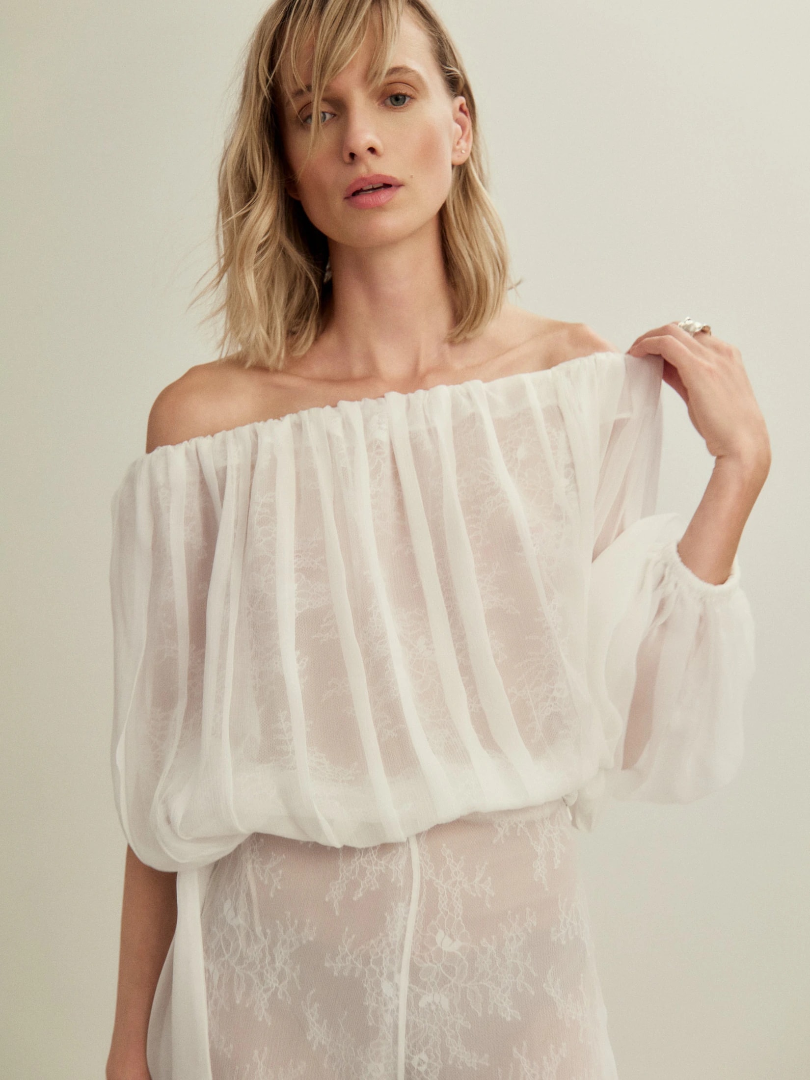 Aire White Blouse - imagen 1