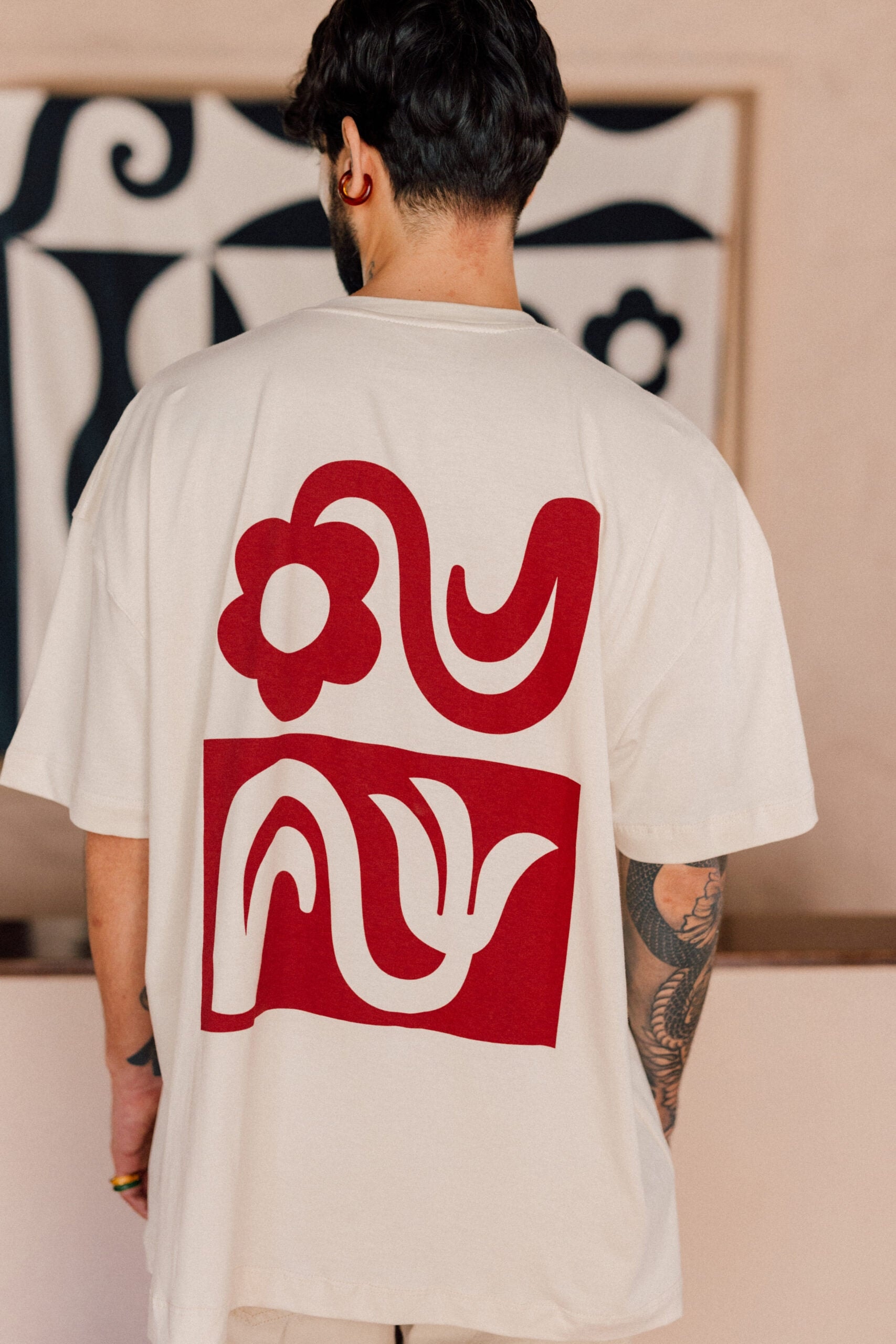 T-shirt Oversize Flores - imagen 1