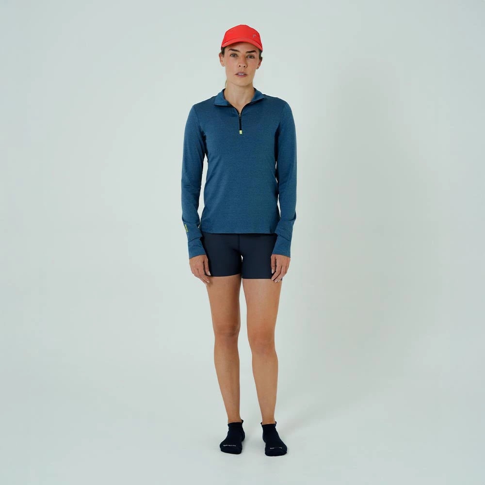 CAMISETA RUNNING MANGA LARGA ACTIVE BLUE PARA MUJER - imagen 1