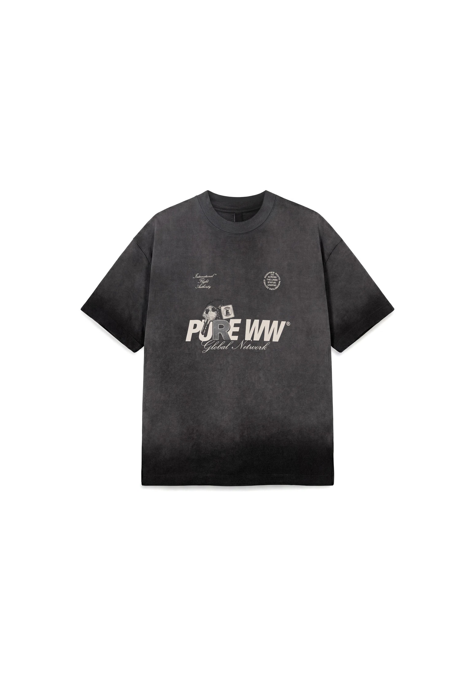 Across The Lines Washed Black Key T-Shirt - imagen 1