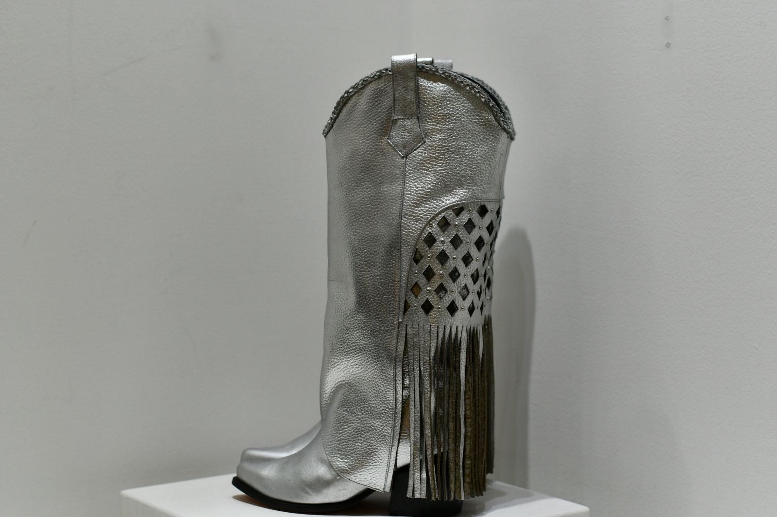 Bota Clau Macramé Plata - imagen 1