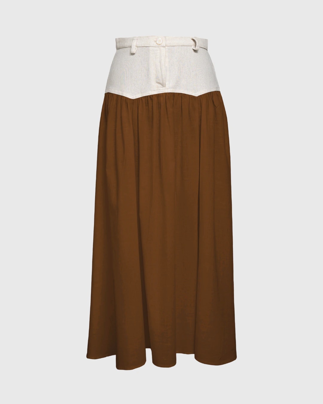 SAND STRIPE SKIRT (COFFEE) - imagen 1