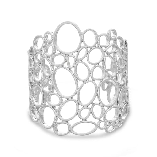 Organic Shaped Open Circle Cuff Bracelet - imagen 1