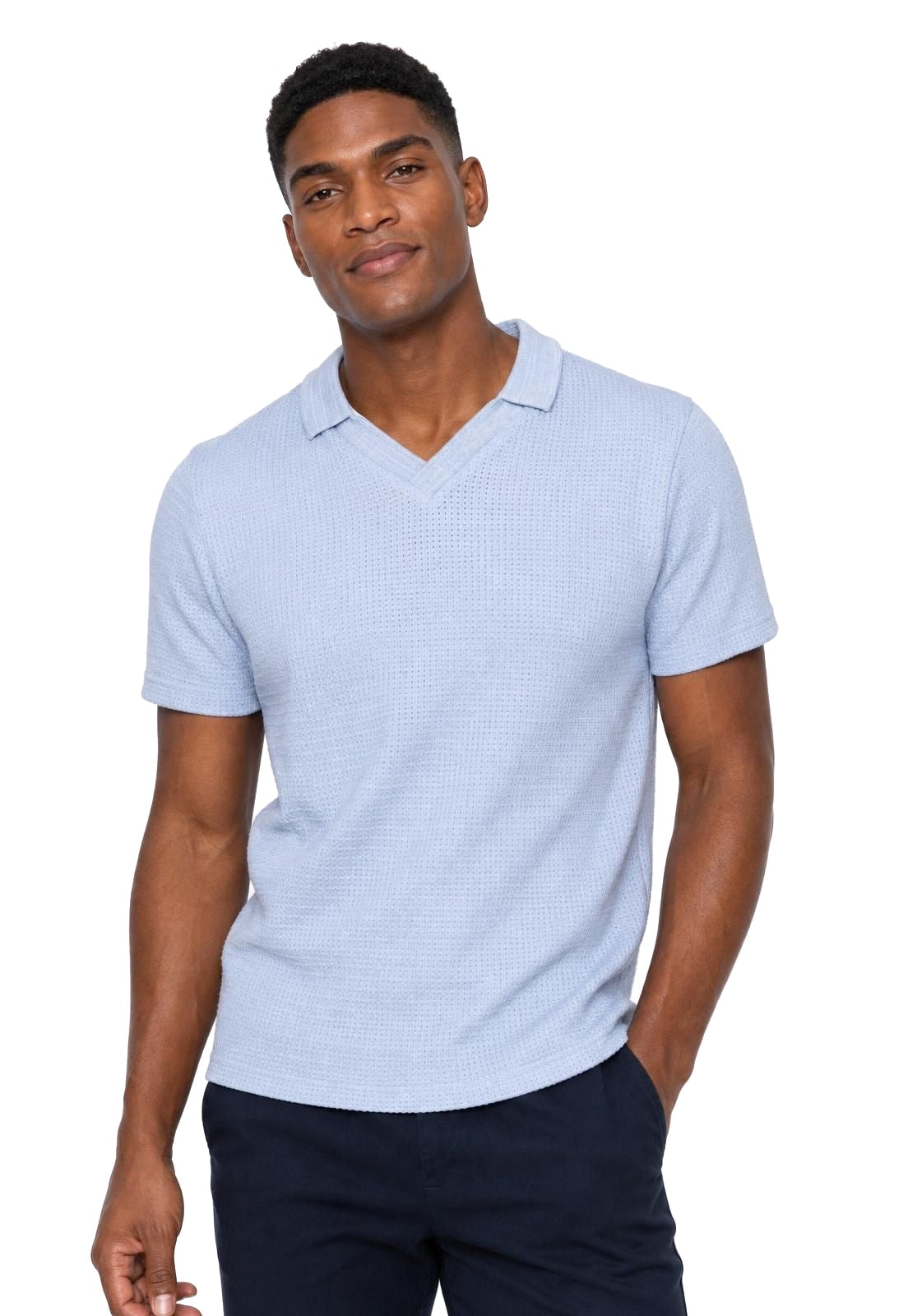 Polo tejida azul - imagen 1