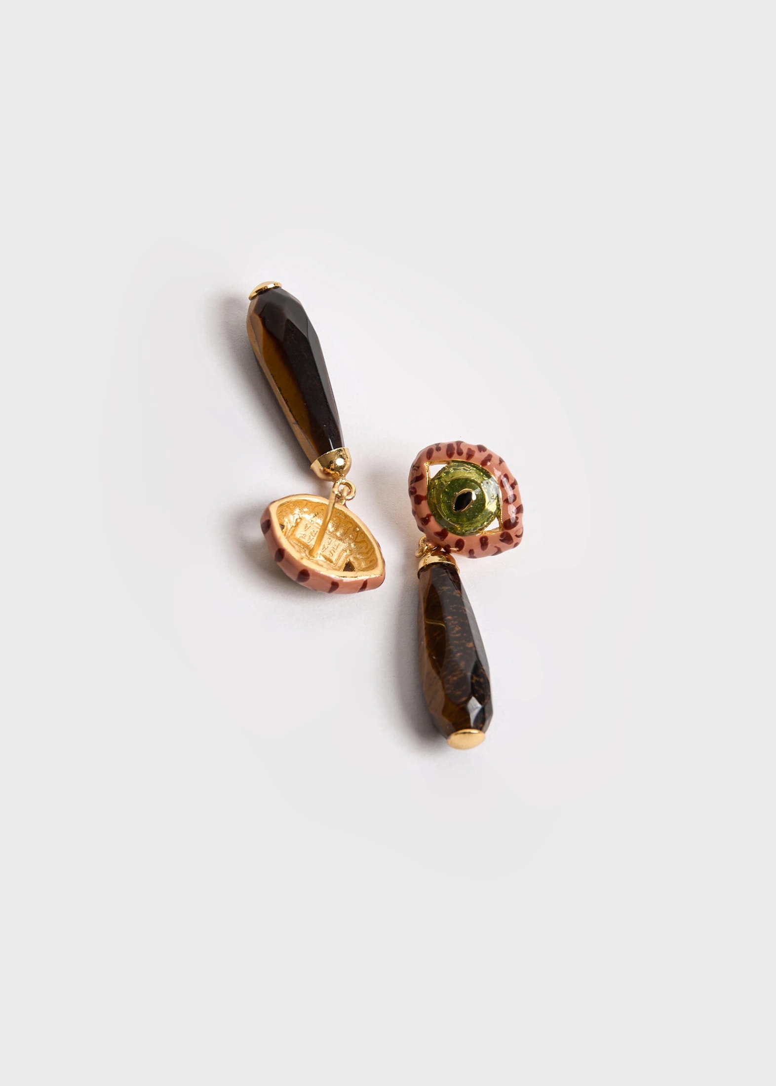 CAT DROP TERRACOTTA EARRINGS - imagen 1