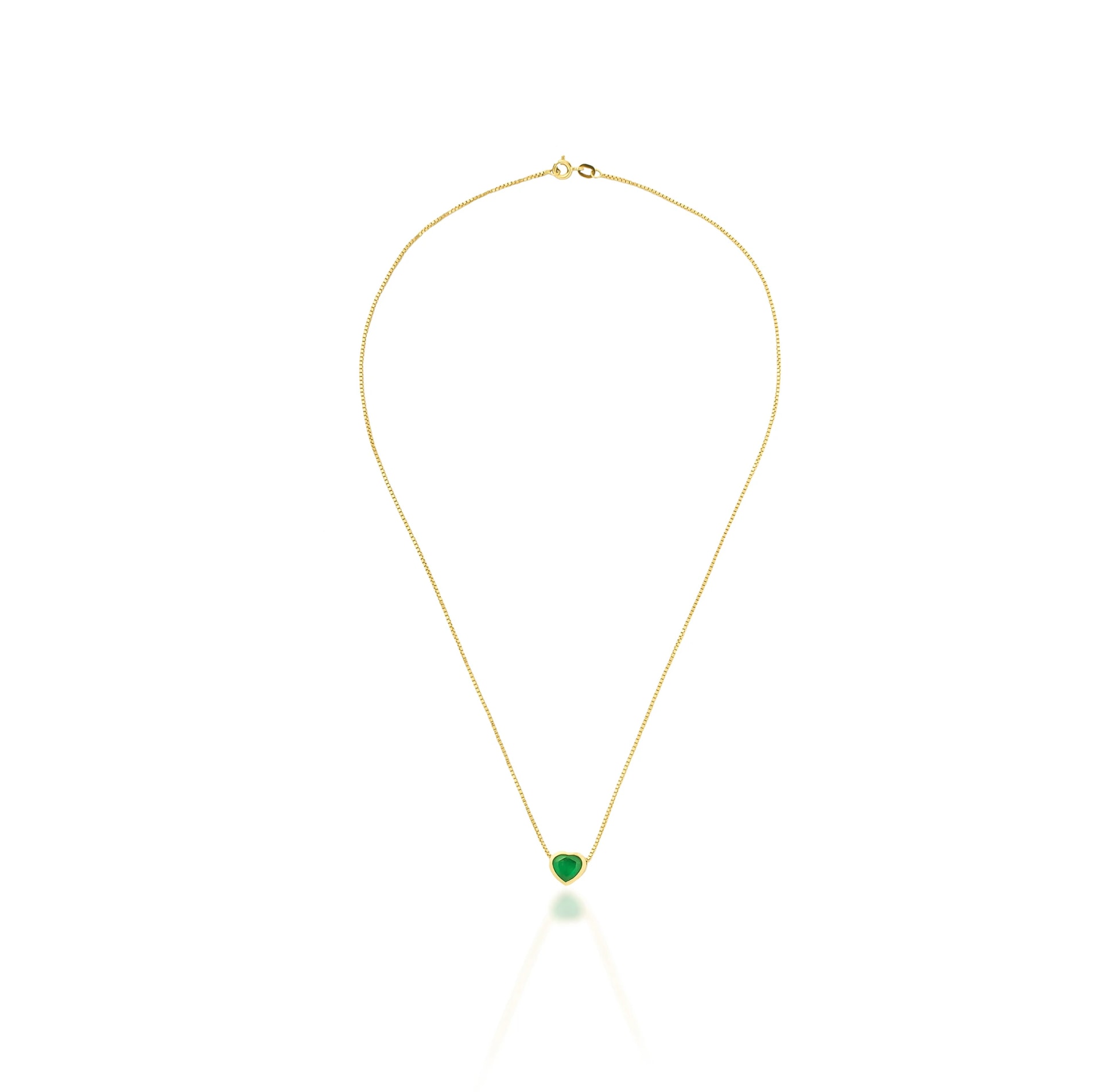 Collar corazón esmeralda - imagen 1