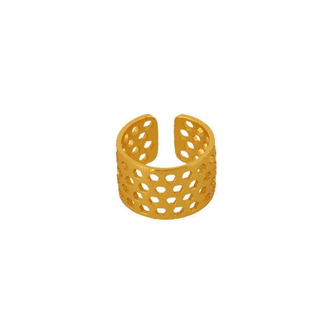 Anillo dorado panal vuelo de vida - imagen 1