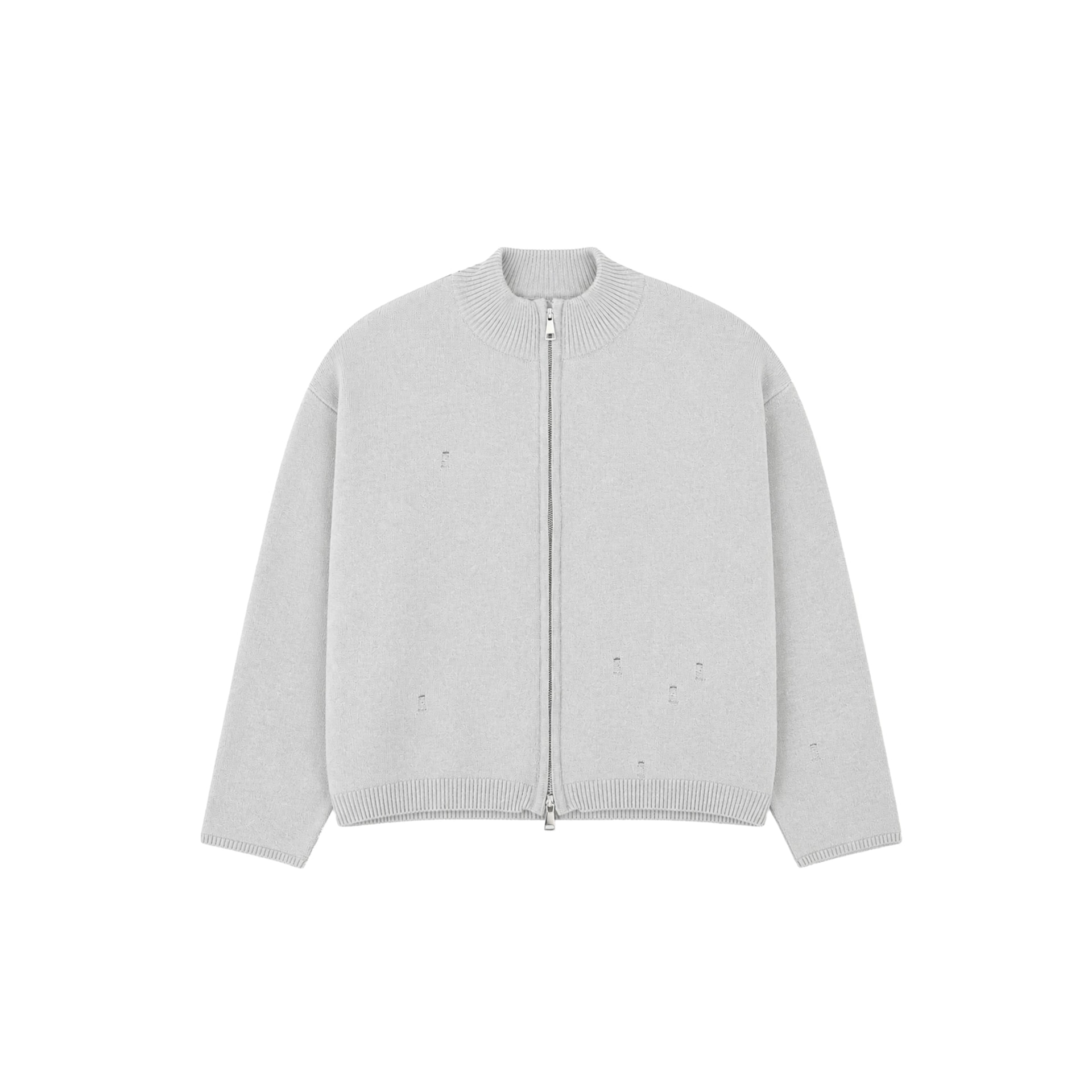 Knit Double Zipper - Gris - imagen 1