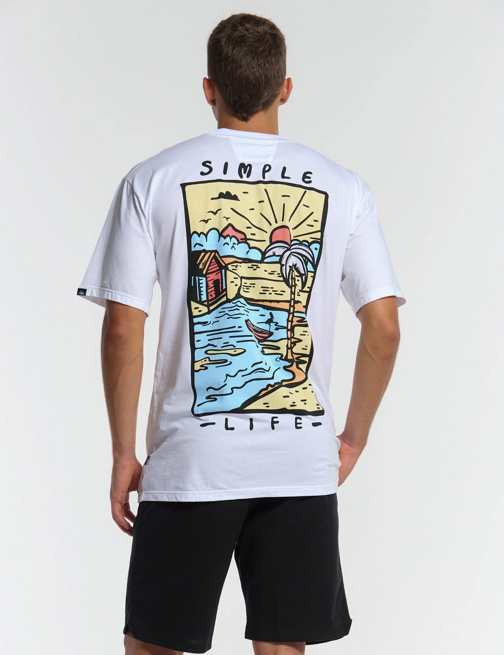 Camiseta Oversize Vida Simple  blanco Hombre - imagen 1