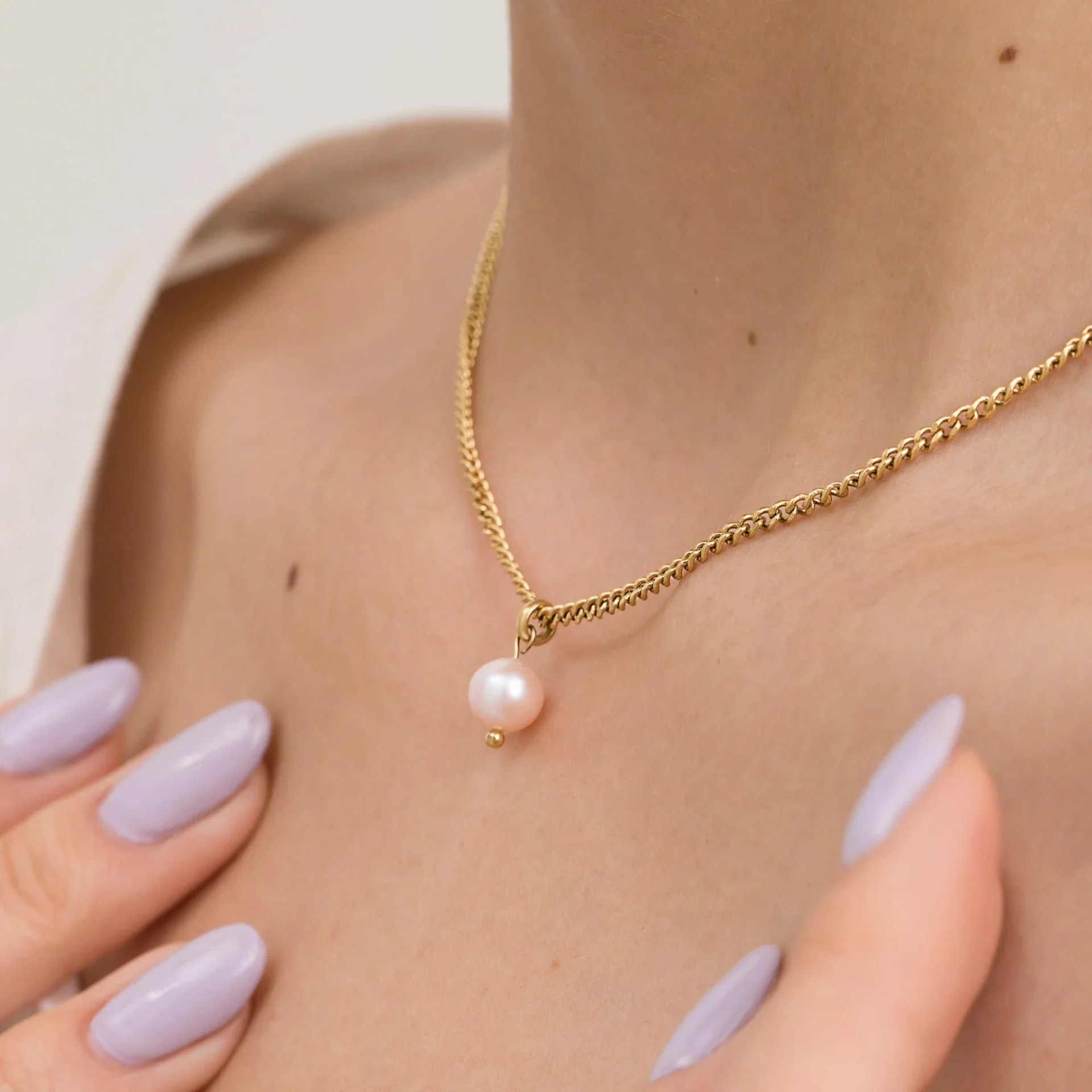 Collar Perla Rosa - imagen 1