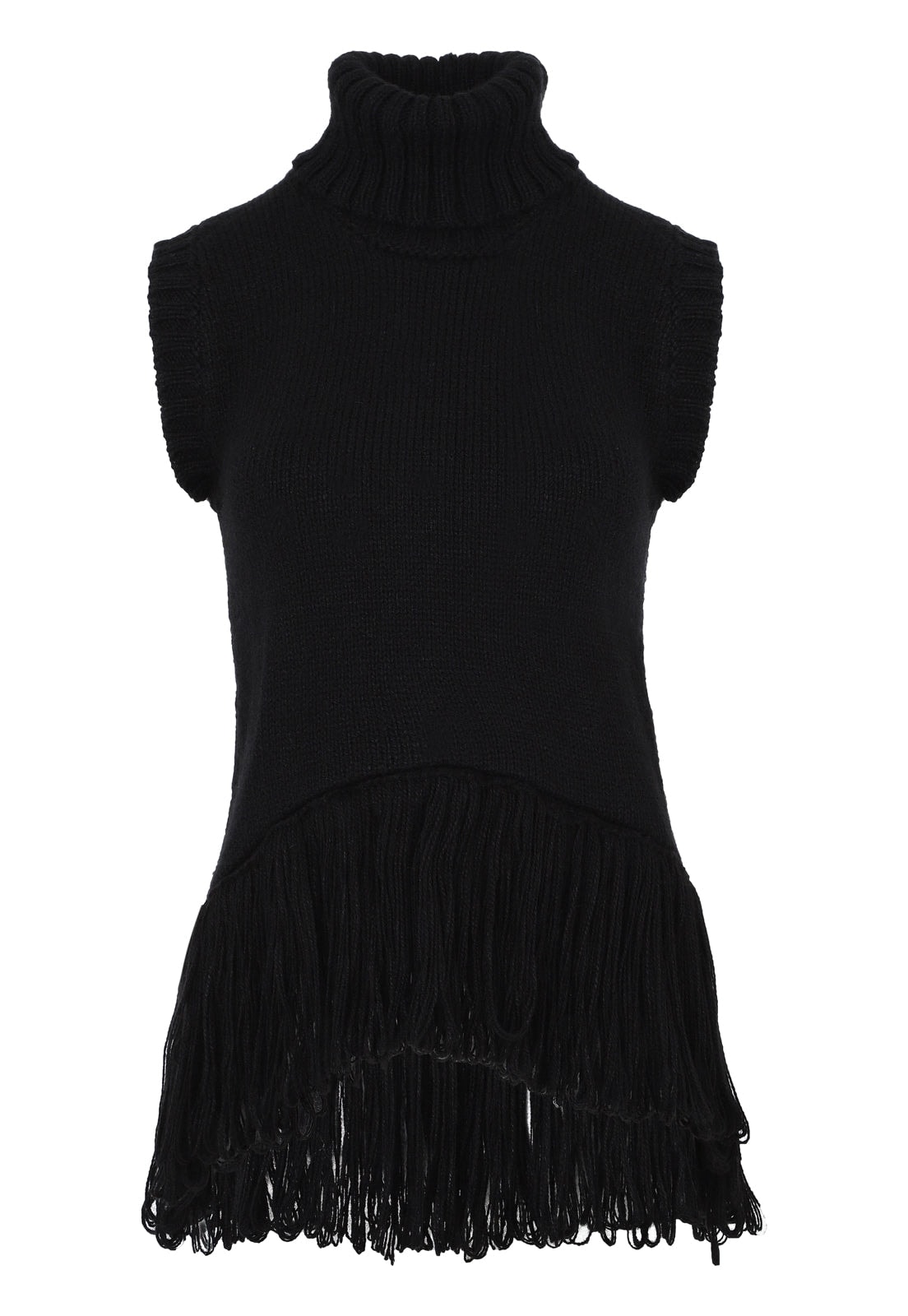 KNITTED FRINGES VEST - imagen 1