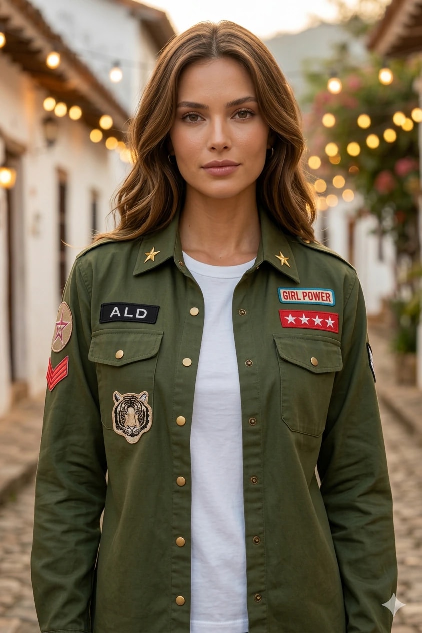 SOBRECAMISA MILITAR GIRL POWER - imagen 1