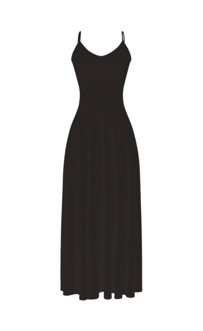 VESTIDO LARGO SPICE NEGRO - imagen 1