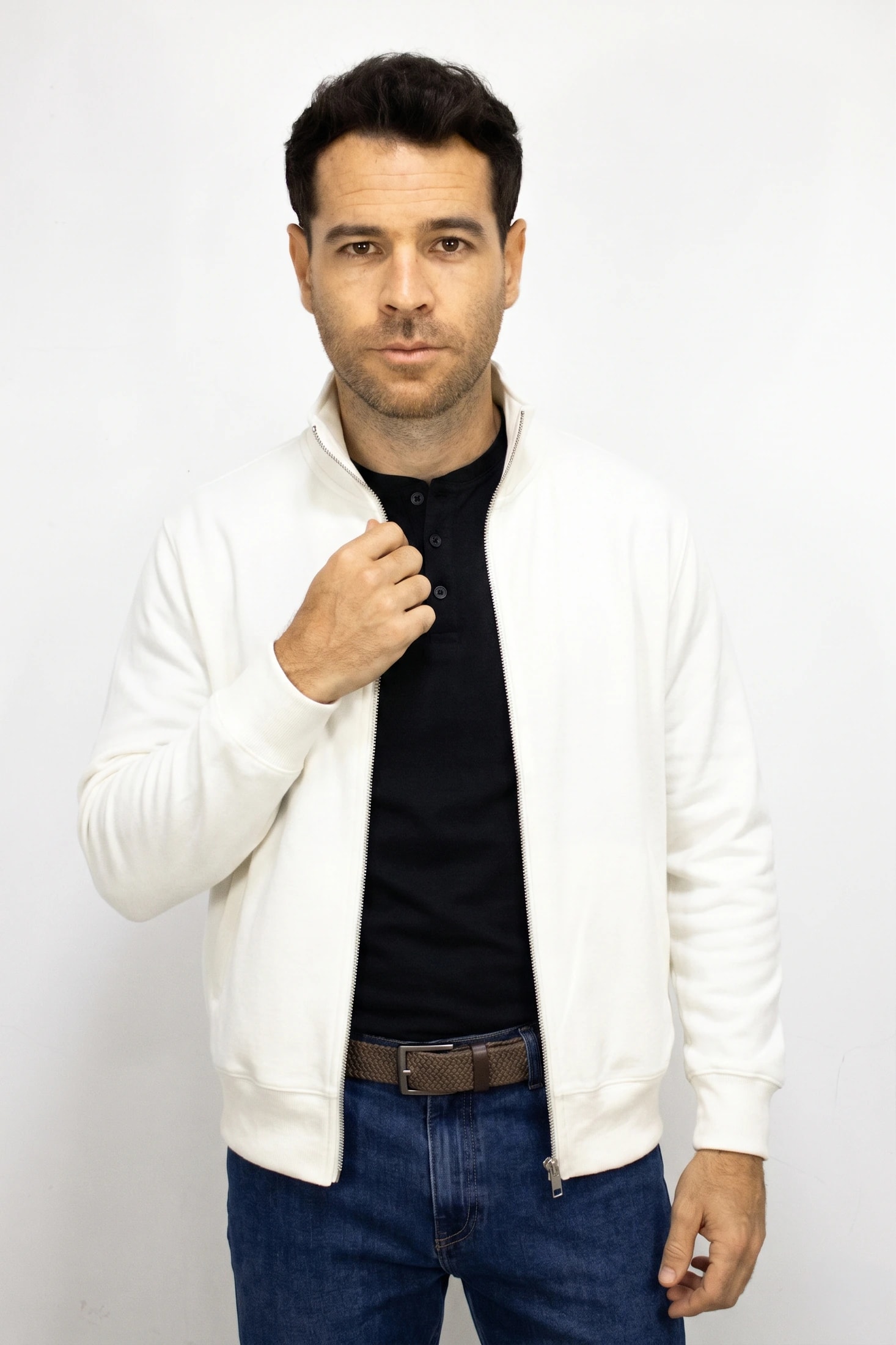 Saco marfil con Cremallera para hombre - imagen 1