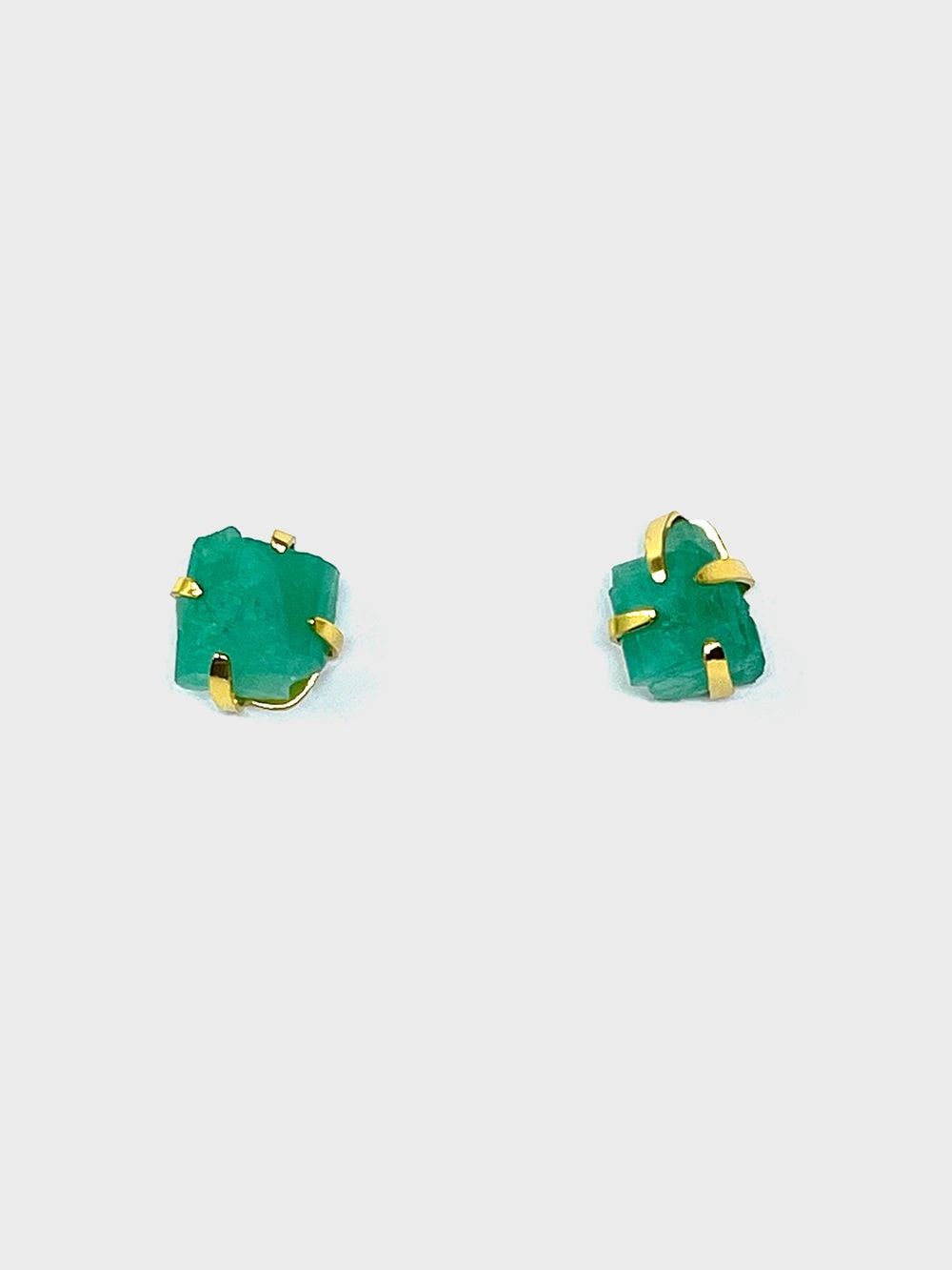 Aretes Topo esmeralda 1cm - imagen 1
