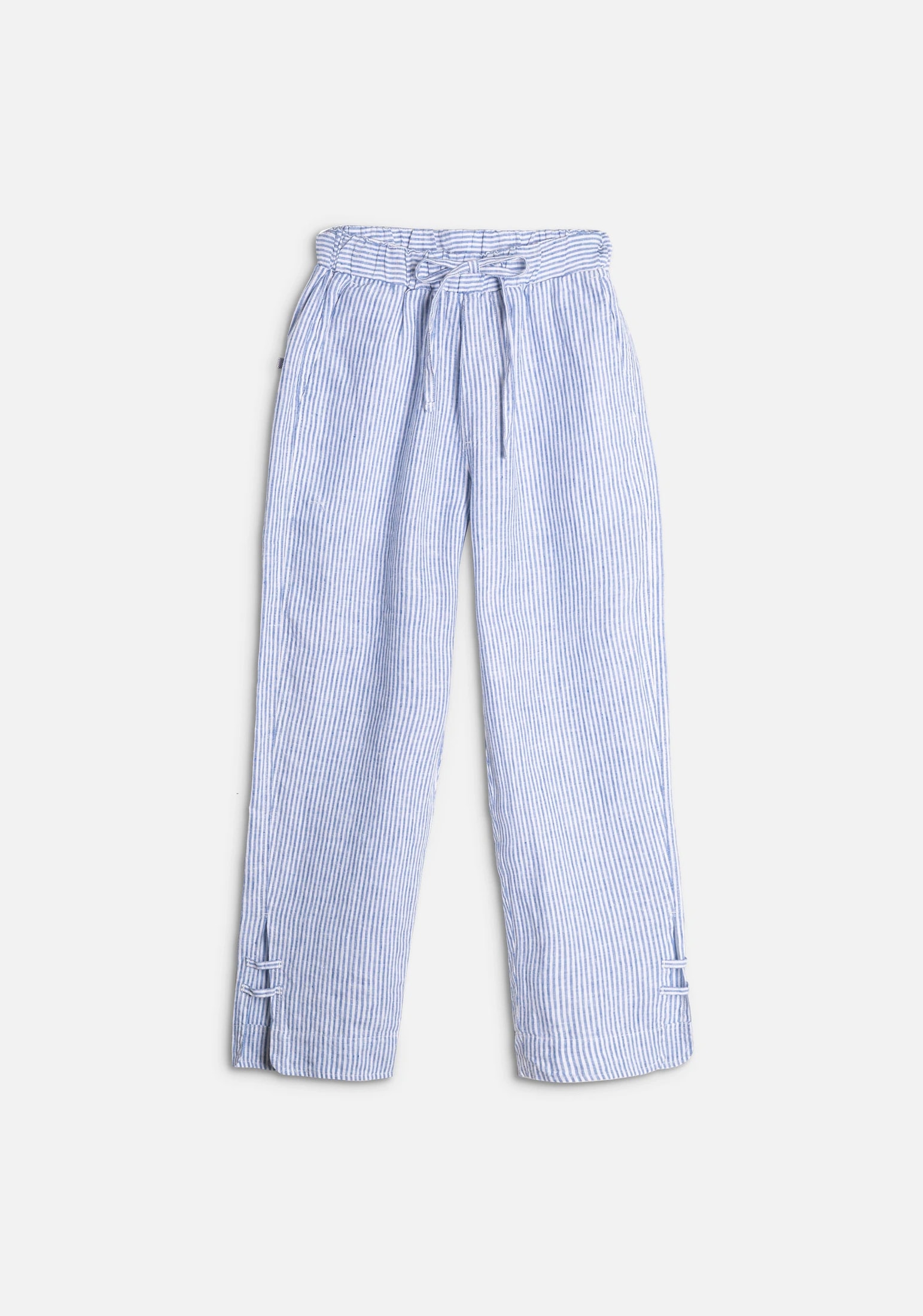 Jogger Alessia Lino Rayas Azul - Blanco - imagen 1