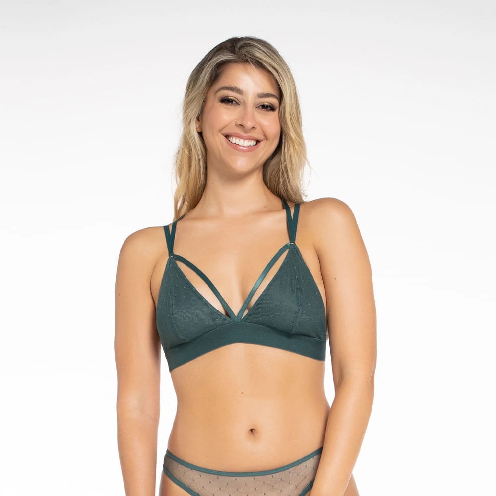 Bralette triangular y con sesgos - imagen 1