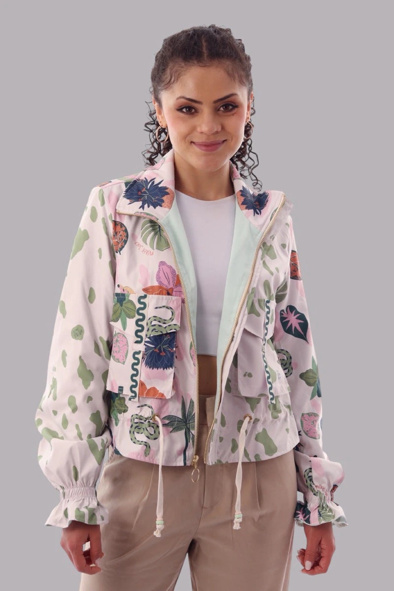 Chaqueta corta estampada  Orquídea Clara - imagen 1