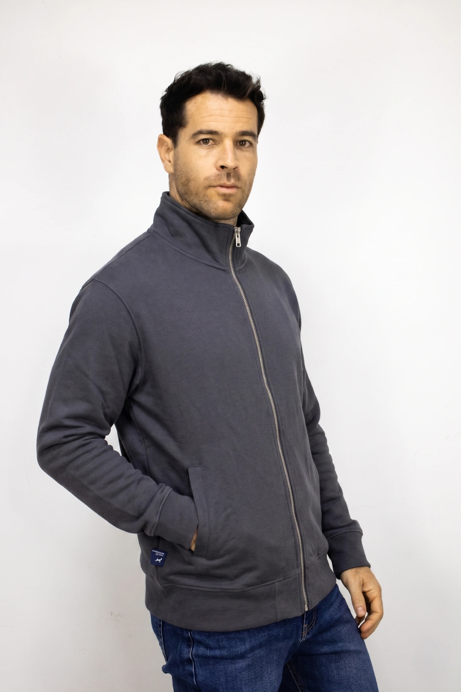 Saco gris con Cremallera para hombre - imagen 1