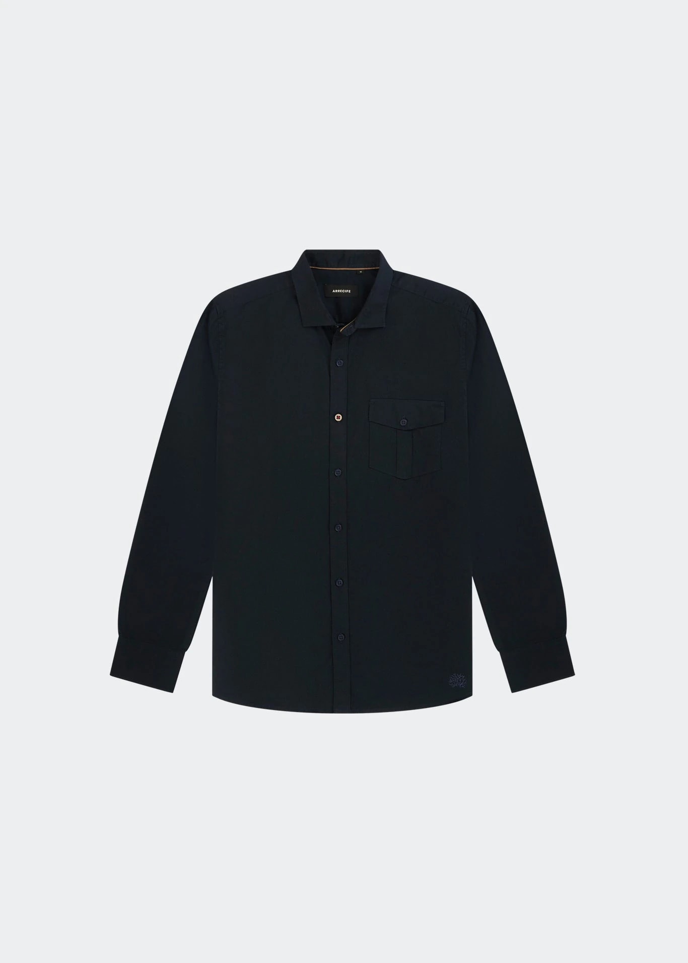 CAMISA PRAGA MANGA LARGA AZUL OSCURO - imagen 1