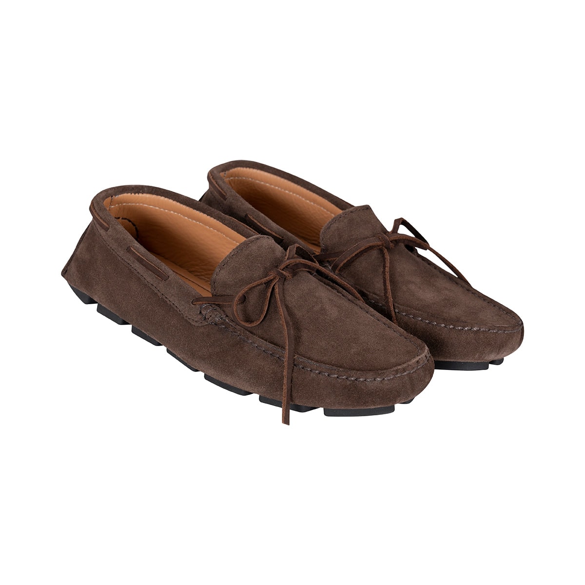 Mocasines Hombre Amarrar Carnaza Café - imagen 1
