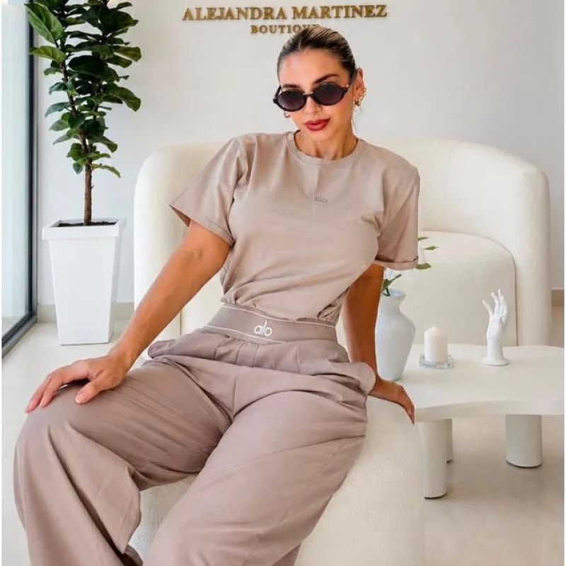 SET ALO PANTALON TAUPE CON CAMISA - imagen 1