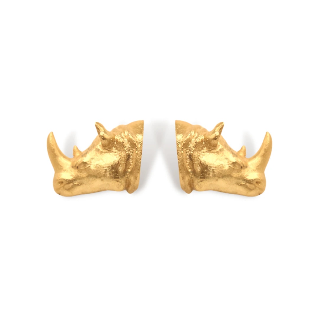Aretes cabeza de rinoceronte - imagen 1