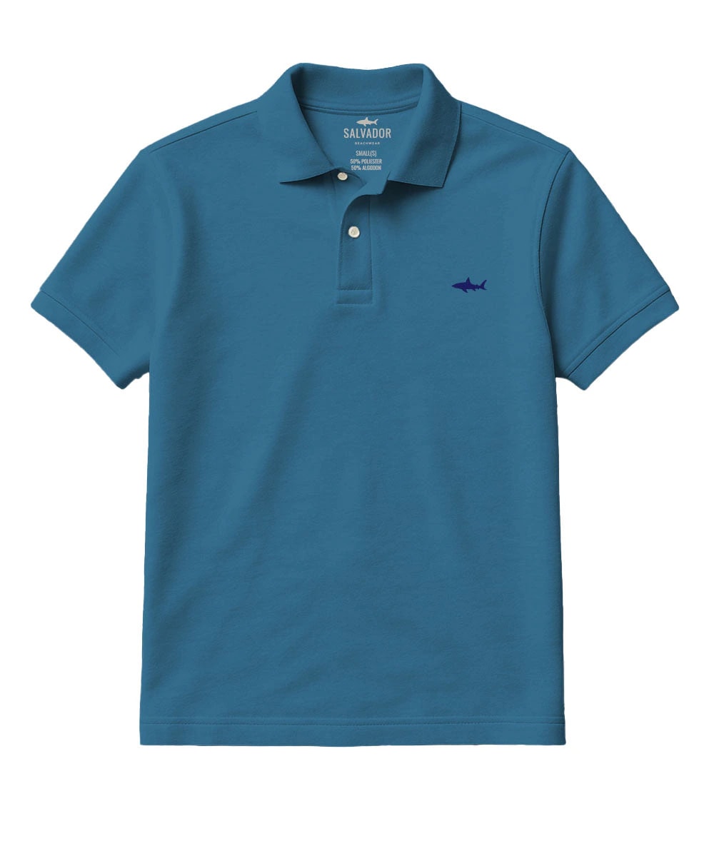 CAMISETA POLO AZUL PETROLEO - imagen 1