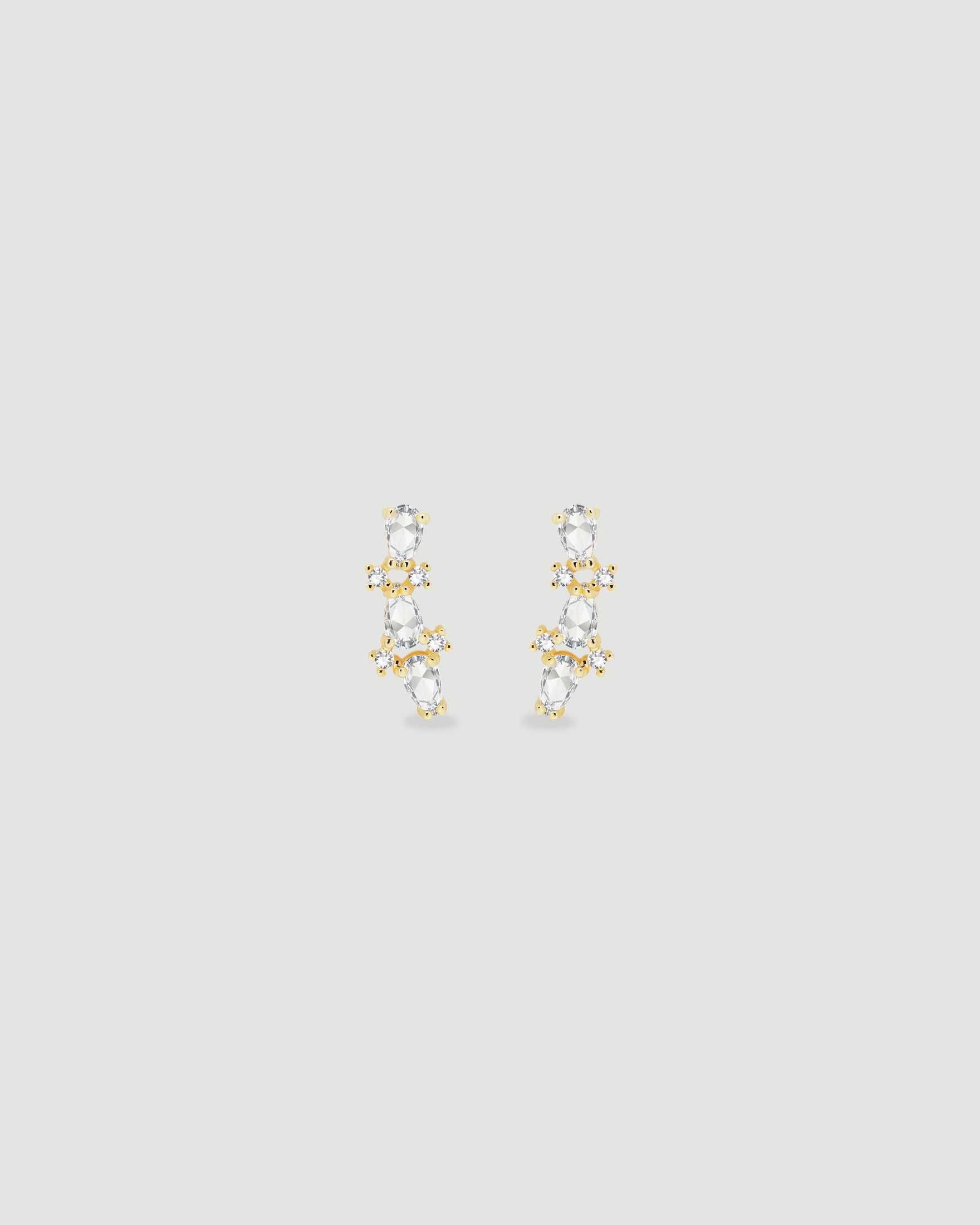 Aretes 3 Cristales Gota - imagen 1