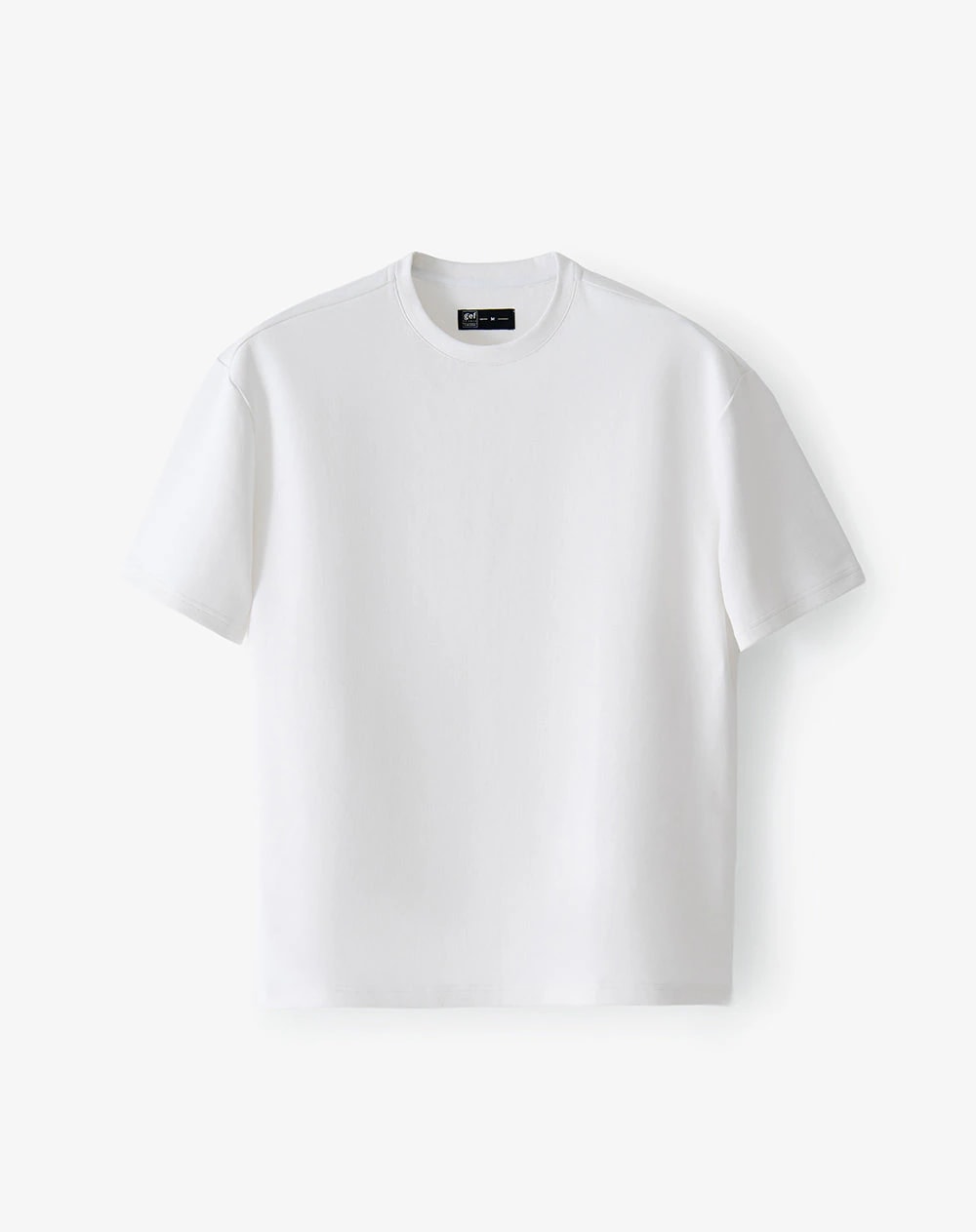 Camiseta manga corta oversize algodón blanco hombre - imagen 1