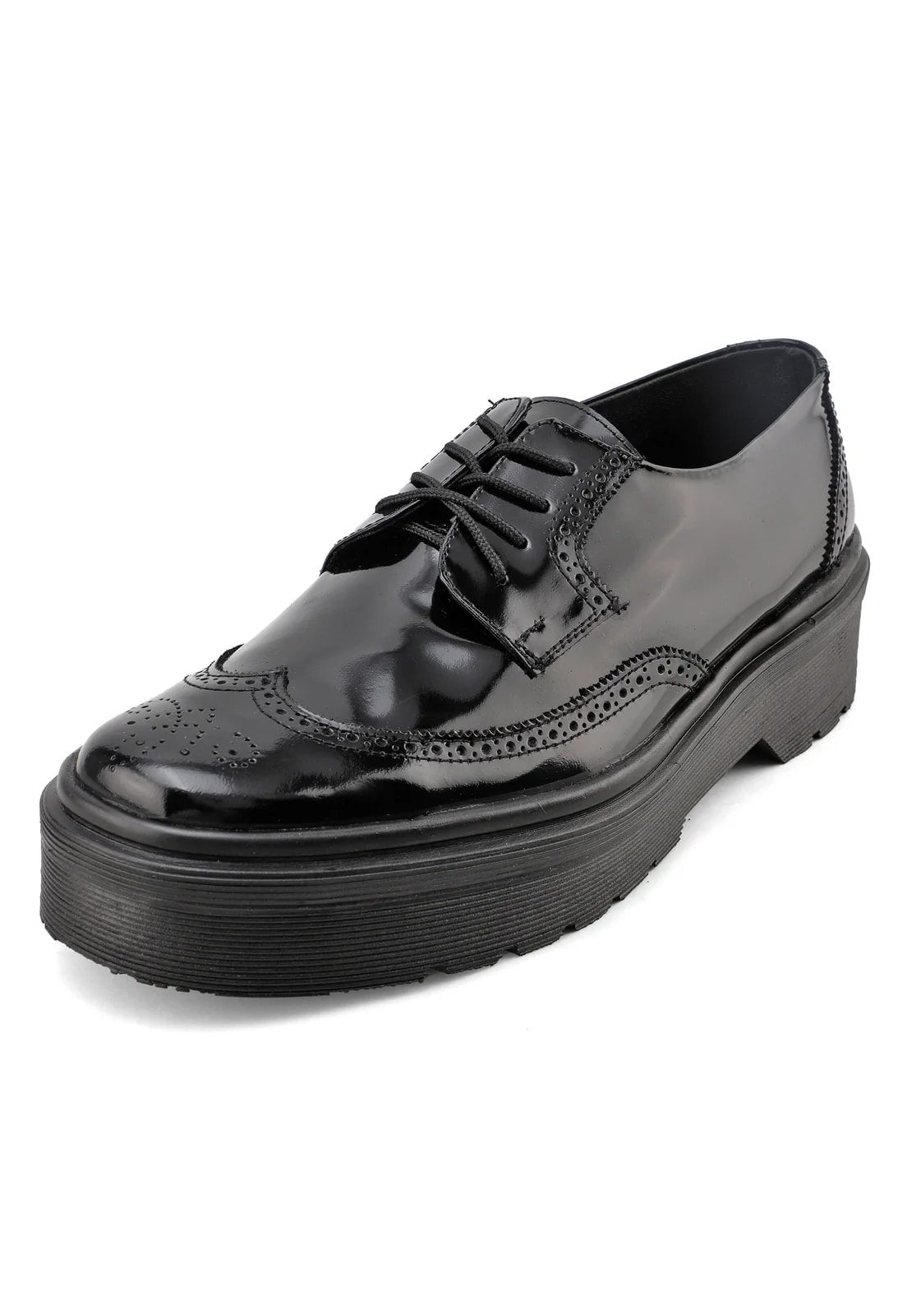 Zapatos oxford negros suela chunky - imagen 1