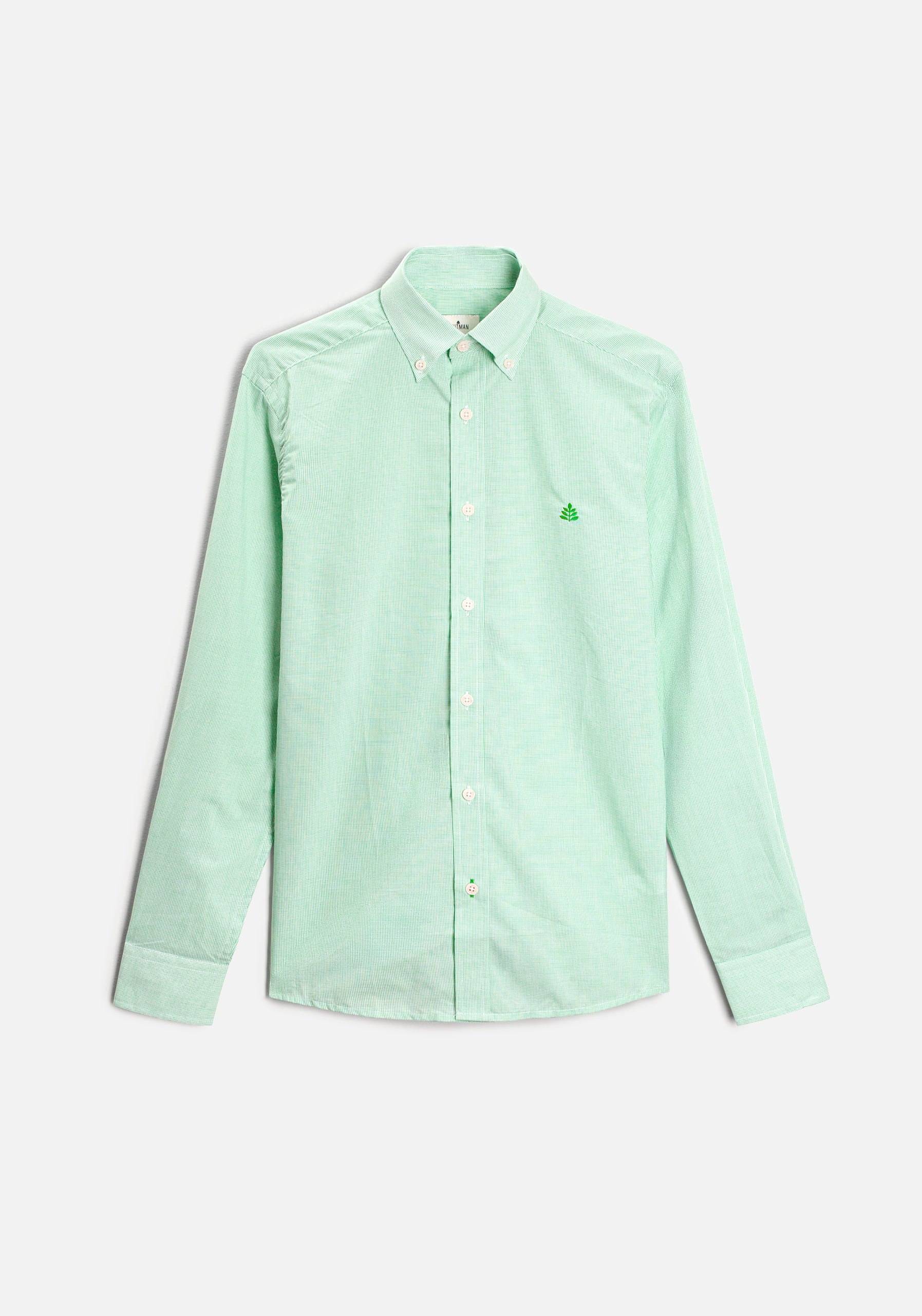 Camisa H CBD Cuadros Peq L-Atn Verde Claro - imagen 1