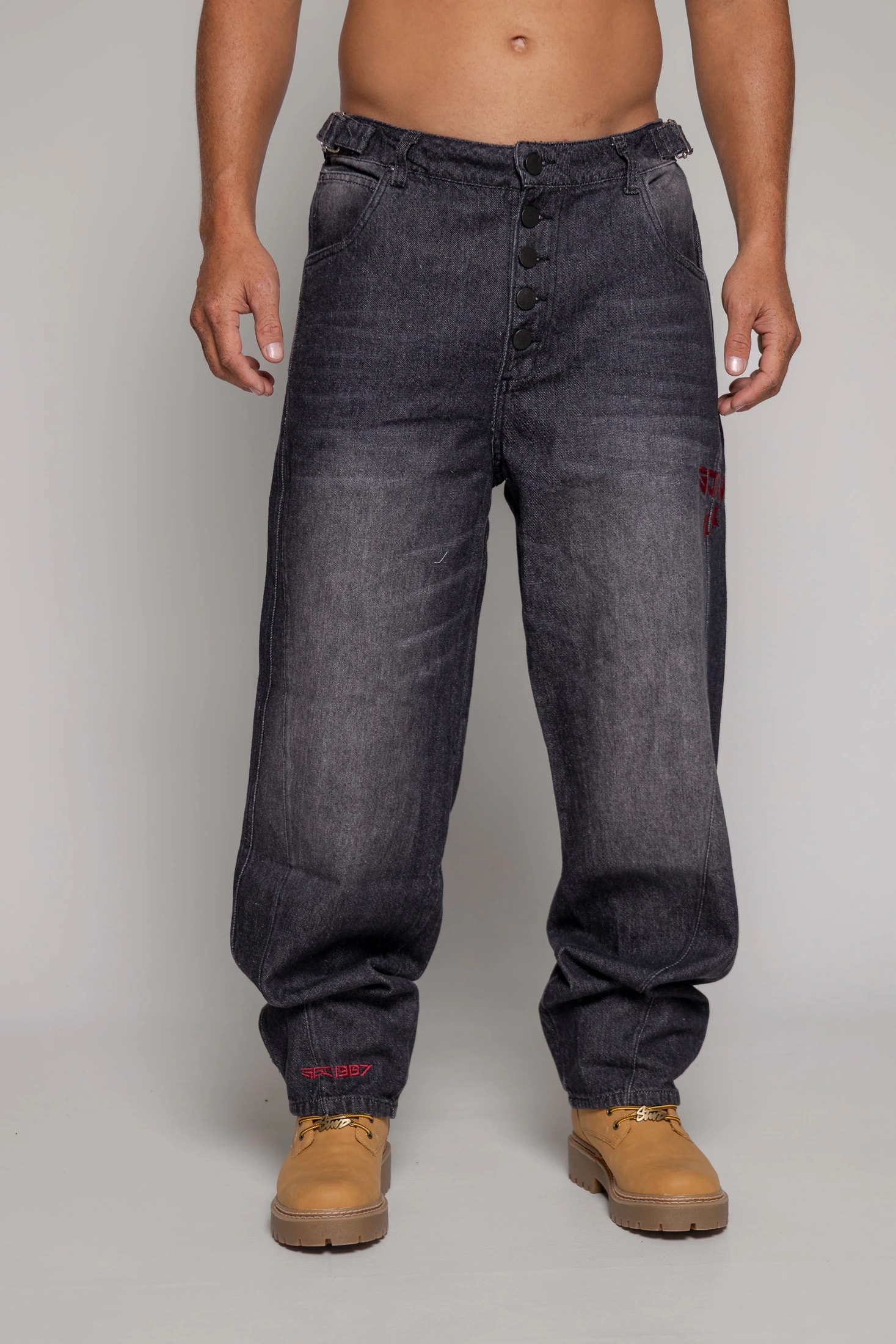 Baggy Remainder Stone-Negro - imagen 1