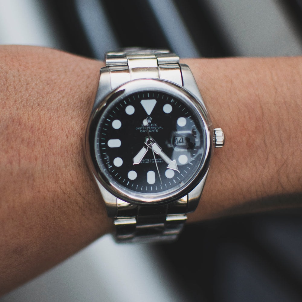 Reloj Tipo Rolex Plateado - imagen 1