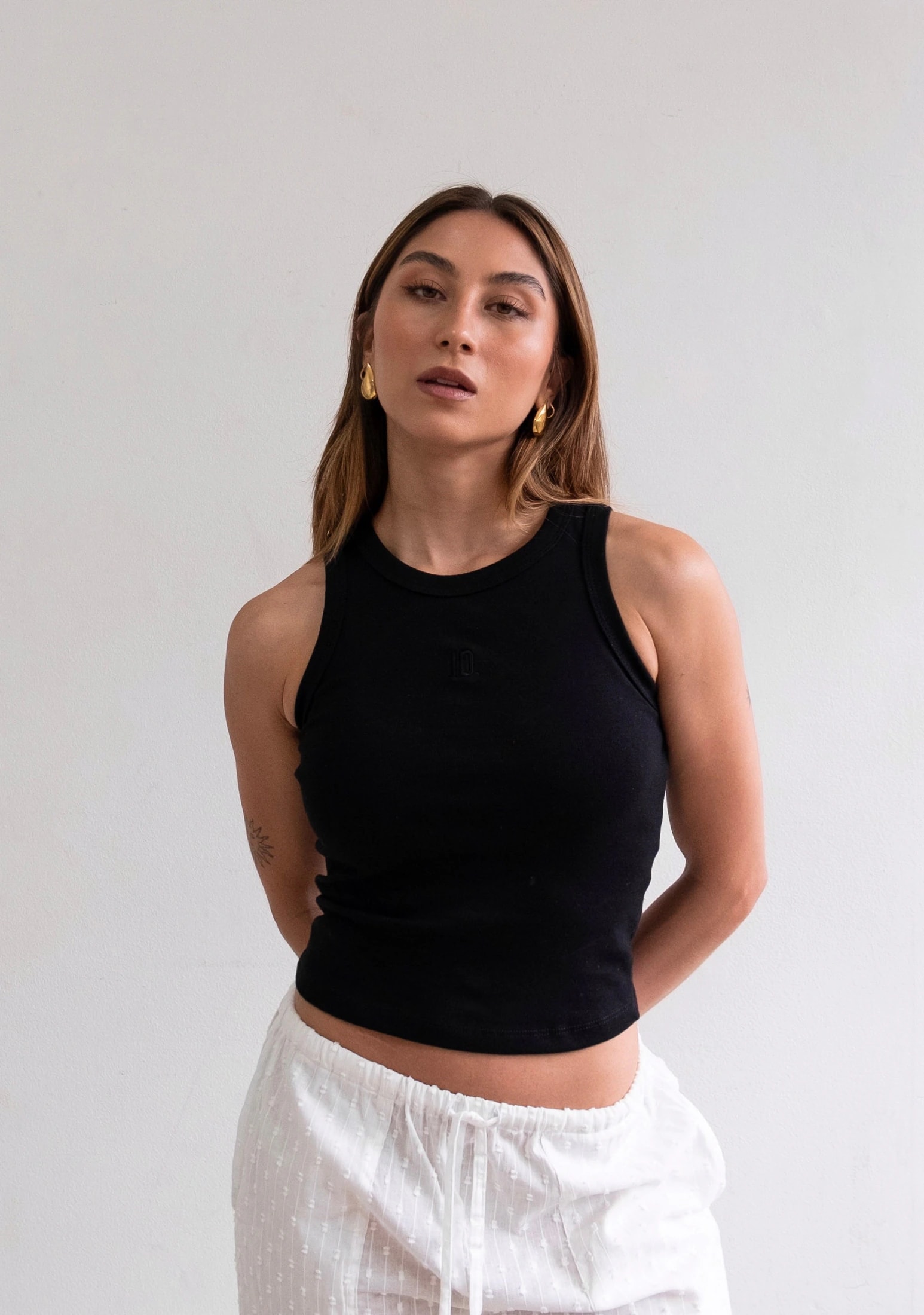 Tank top de algodón | Negro - imagen 1