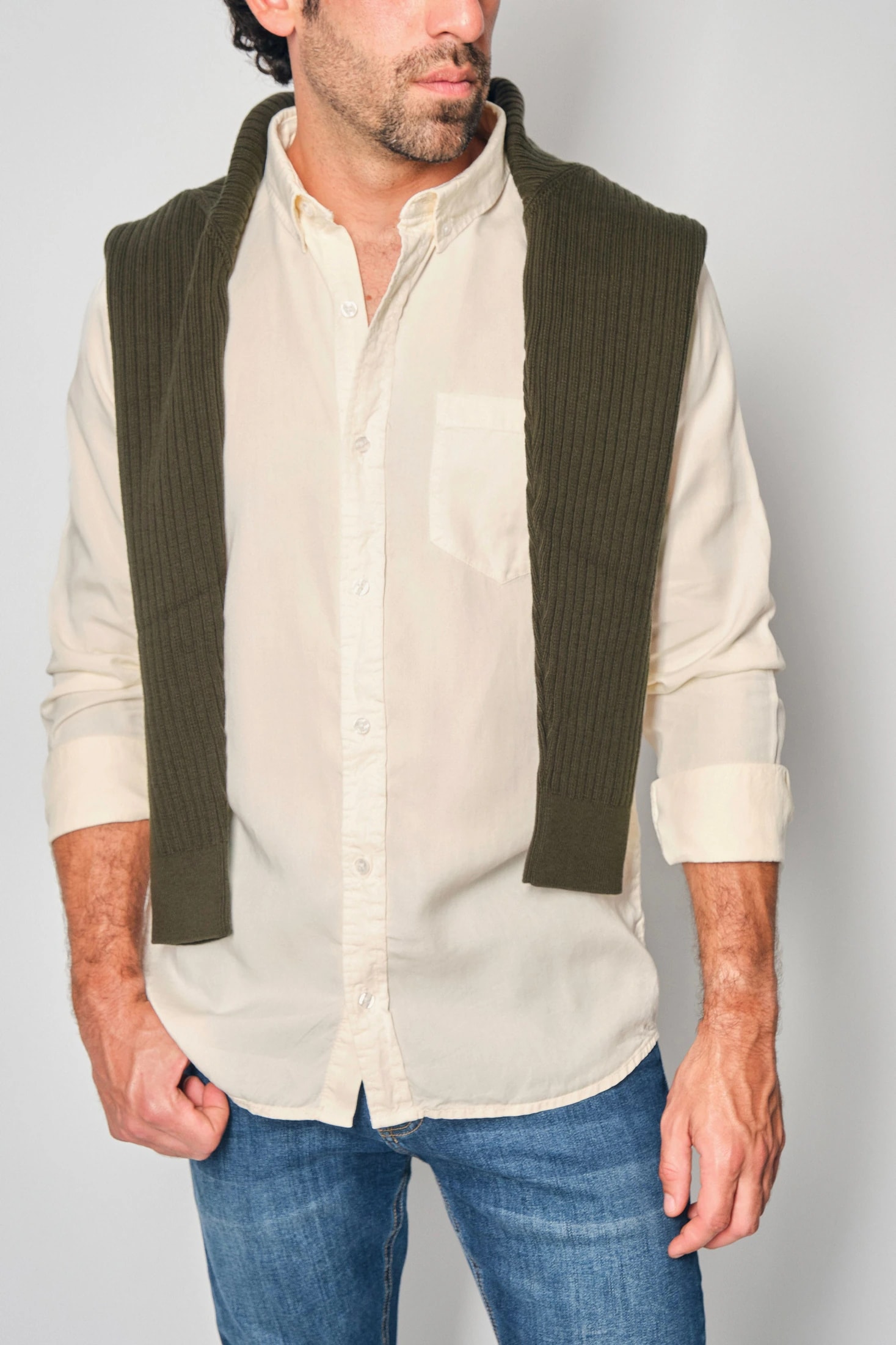 CAMISA LYOCELL CREAM - imagen 1