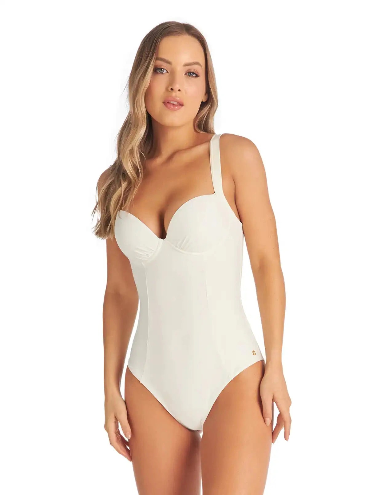 VESTIDO DE BAÑO ENTERO 42895 - ESTRUCTURADO CON COPAS FIJAS - imagen 1