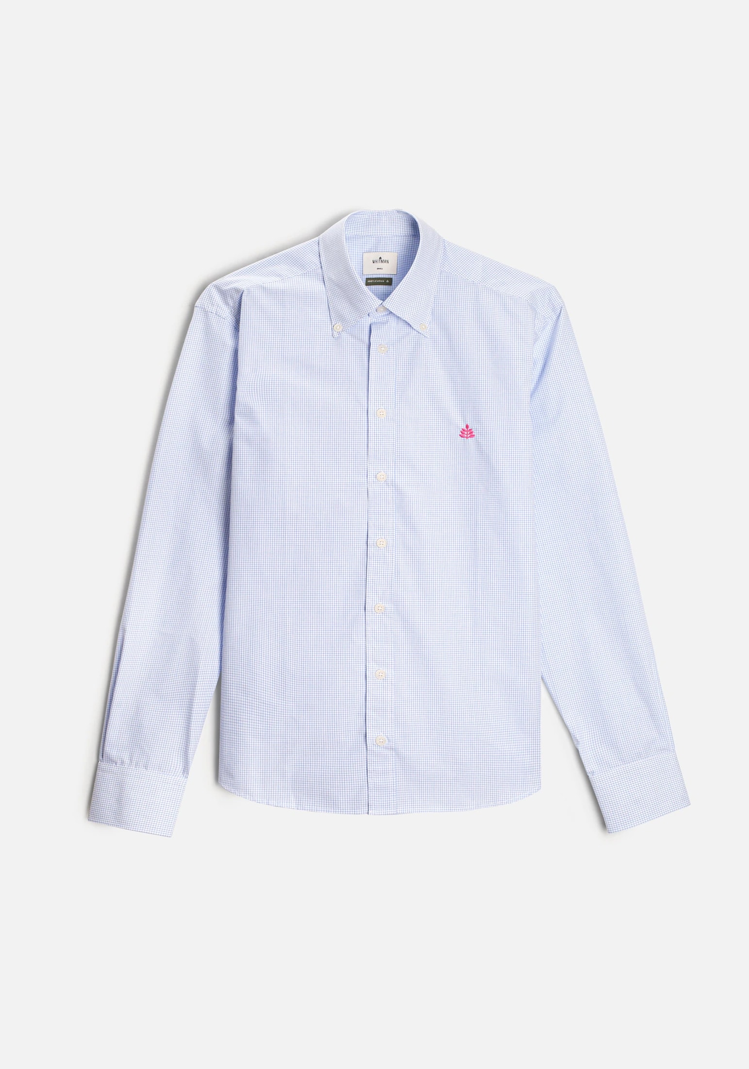 Camisa H CBD Cuadros Peq. L-Fuc Azul Claro - imagen 1