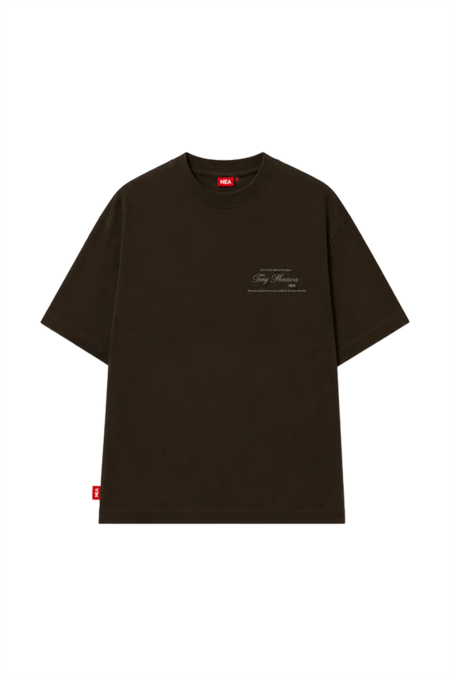 CAMISETA OVERSIZE GREED CAFÉ NEA - imagen 1